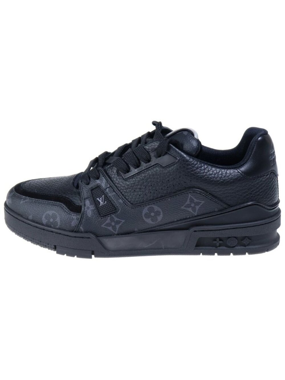 Louis Vuitton LV Trainer Monogram Leather Low Top Sneakers Black